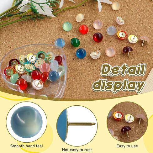 40 Pack Cat's Eye Devinative Push Pins ، Thumb Toots for Bulletin Board Decor in Kuwait