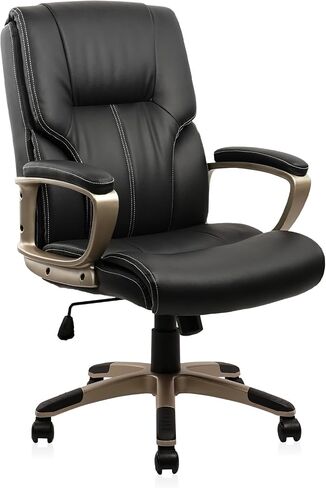 CLATINA Executive Office Chair with High Back, PU Leather Chairs with Wheels and Arms, Managerial Chairs with Soft Padded Armrest Lumbar Support, Swivel Rolling Computer Desk Chair 400 LBS in Saudi Arabia