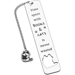هدايا Cat for Women Girls Cat Lovers - علامات كتاب لقراءة أصدقاء النساء ، مرجعية للقطط ، هدايا محبي القط للنساء ، إكسسوارات كتاب لعشاق الكتب هدايا نادي القارئ ، عيد ميلاد عيد الميلاد