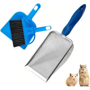 2Pcs Hamster Poop Scoop, Scooper for Hamster Sand Dish, Cleaning Supplies for Hamster, Hermit Crab & Reptile