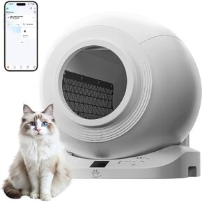 Self Cleaning Litter Box, 65L Extra Large Automatic Cat Litter Box Robot with Smart APP Control, Litter Boxes with 120° Infrared Sensor Safety Protection & Odor Preventing, Multi-Cat Friendly