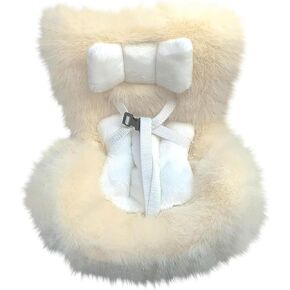 Car Seat for Dolls Car Seat Vent Clip for Doll Accessories (17CM), Cute Safety CarSeat for Doll Soft Cushion, Cars Chair Air Vent Decoration & Car Ornament Desktop Decor Display Doll Accessories-Beige