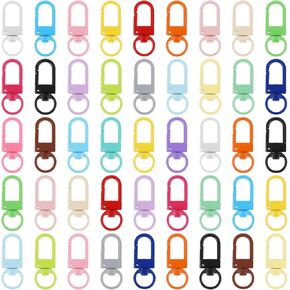 45 PCS Colorful Metal Lobster Claw Clasps, Lanyard Clips Swivel Snap Hooks for Key Chains Heavy Duty Metal Lobster Claw Clasps for Backpack Charms, Claws Trigger Buckle Clasp DIY Craft Jewelry Making