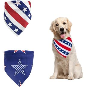 American Flag Dog Bandana - Adjustable Patriotic Pet Scarf for All Breeds, Breathable Quick-Dry Fabric, Year-Round Use for Holidays & Daily Walks，Dog Bandanas ，USA Bandana, girl dog bandana