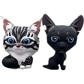 Warrior Cats Collectible 3D Figurines - Crowfeather & Feathertail Twin Pack from The Warriors Book Series The New Prophecy, Officially Licensed Products