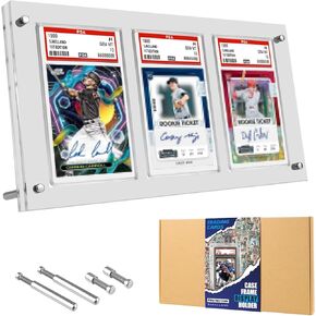 1-Slot Clear PSA Card Display Case Frame - Plastic Trading Card Stand for Collectibles Baseball Basketball Football Soccer and Sports Start Cards (1 Pack Desk Frame)