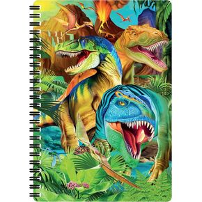 Notebook - Dino Smiles from Deluxebase. 80 Page Lined Lenticular 3D Dinosaur Notebook. 8.5 x 5.5 in. Superb school or work stationery with artwork licensed from artist Michael Searle