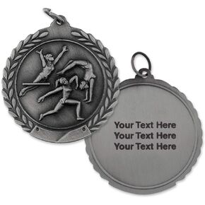 PinMart Engravable Personalized Female Gymnastics Sports Medal
