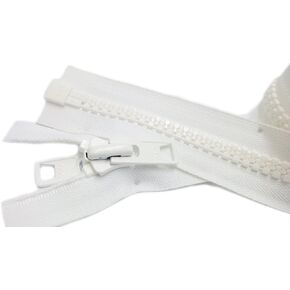 Bimini Top #10 White Marine Double Pull Zipper 75 "~ ykk zipper absible مقولبة مع 2 رؤوس منفصلة