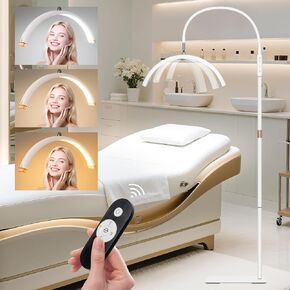 Hitti Lash Light لتكنولوجيا الرموش ، مصباح أرضي LED المرن LED Half Moon للفنانين والفنانين ، الوشم ، الامتدادات ، الأظافر ، الجمال ، الحرف ، الطول القابل للتعديل ، السطوع القابل للذات واللون الأبيض