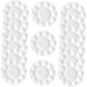 Angoily 15Pcs Plastic Color Mixing Trays Paint Palette for Oil Painting Easy Clean Art Pigment Plate for Crafts Students and Hobbyists