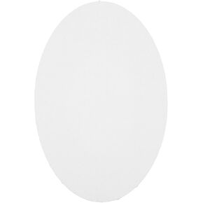 Oval Paint Canvases Panel: 7.9x11.8 Inch Wood Art Board with Stretched Blank Canvas for Acrylic, Oil, Tempera Painting, White