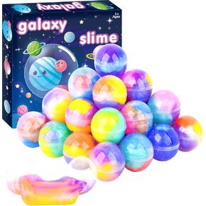 Slime Bulk Party Favors, 36 Pack Galaxy Slime Ball - Stretchy, Non-Sticky, Mess-Free, Stress Relief, and Safe - Toys for Girls and Boys - Classroom Reward, Party Supplies
