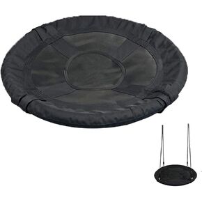 40-Inch Oxford Fabric Dish Tree Cover Circle Swing Replacement Fabric Cover Flying Saucer Swing Replacement Parts (Black)