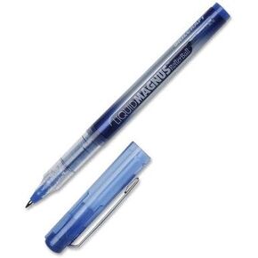 Skilcraft Liquid Magnus Roller Ball Pen, 0.5mm, Blue Ink, Dozen (4612663)