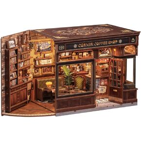 CUTEBEE Book Nook Kit, DIY Miniature House Kits for Adult and Teens, Dollhouse Booknook Tiny House, Bookshelf 3D Wooden Puzzle, DIY Craft Gifts for Family and Friends (Blossom Florists)