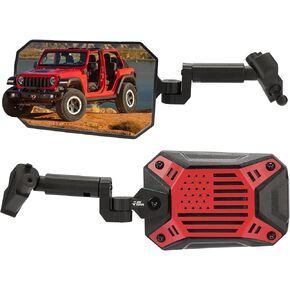 أبواب مرايا JOYTUTUS معطلة متوافقة مع Wrangler JL/JLU 2018-2023 & Gladiator JT، مرايا جانبية JL مع محول كروي، رؤية أوسع لا اهتزاز وتمايل (غير مناسبة 2024 Wrangler) in Kuwait