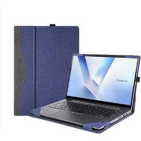 Laptop Cover Case for ASUS Vivobook 16 (M1607 /X1607) and S16 (M3607 /S3607) Sleeve,PU Leather Protective Shell Detachable Notebook PC Bag Accessories (Dark Grey)