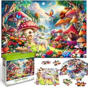 100 Piece Puzzles for Kids Ages 4-8 8-10, 100 Piece Jigsaw Puzzles for Adults Seniors, Gifts for Boys Girls 6-8 Years Old - Fantasy Forest