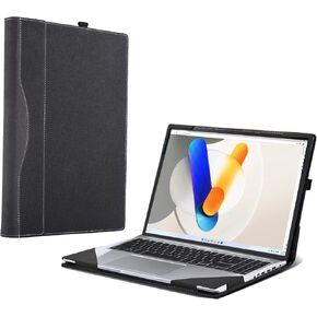 Laptop Case for ASUS Vivobook 16X 1605|X1605ZA|X1605EA|X1605PA|X1605VA|X1605VAP|X1603 [Note Other Models] All Inclusive Drop Case 16" PU Leather Protective Laptop Bag Detachable Shell (Wine red)