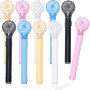 10 PCS Correction Tape Pens – Aesthetic Pull-Out White Tape, Pen-Shaped Design for Smooth, Instant Corrections, Multicolor Set for School and Office Supplies