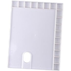 DOITOOL 3Pcs Plastic Paint Palette Trays for Watercolor Art Projects Durable Mixing Plates for Students Artists Hobbyists Color Mixing