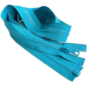#3 Molded YKK Light Weight Jacket Separating Zipper - Choose Your Length - Color: Peacock Blue: 046 - Made in The United States (1 Zipper Per Pack) (Peacock Blue - 26" inches)