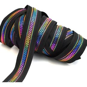 Zippers for Sewing and Crafts,Zip Fasteners for Sewing, Open Ended Zip Fasteners,Coil Zippers,Resin Zippers, 2Yard 5# Nylon Rainbow Teeth Zipper For Sewing Bag Jacket Zippers Zip For Sewing DIY Garmen
