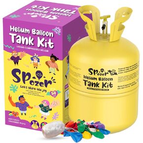 13L Portable Helium Tank for Balloons at Home, Up to 50 Latex Balloons, Helium Balloon Pump Kit, For Birthday Parties, Weddings, and Events