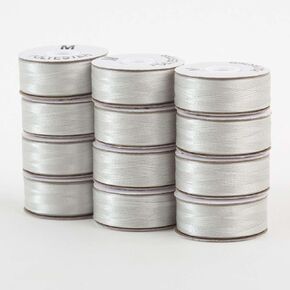 خيوط متفوقة Superbobs Polyester 12pk M-Style Silver Bewound Pround ، Gray
