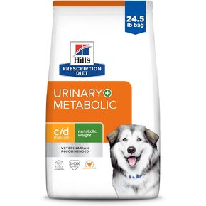 Hill's Prescription Diet c/d Multicare Urinary + Metabolic Weight Chicken Flavor Dry Dog Food, Veterinary Diet, 8.5 lb. Bag(Pack of 1) in Kuwait