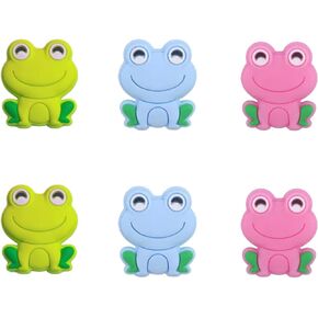 6pcs Knitting Needle Stoppers, Small Silicone Knitting Needle Point Protector Needle Tip Cap Colorful Frog Stitch Stopper Protector Cover Knitting Accessories for Knitting Needle, SATONBEYI