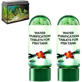 Water Purification Tablets Water Purification Tablets for Fish Tank Water Tablets Purification for Drinking(2 Bottle)