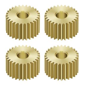 GOUPRC Copper Transmission Gear Pinion Replacement 4pcs Set for 2204 2400KV Brushless Motor & ESC Combo Kit for Axial SCX24 Upgrade 1/24 RC Crawler Car