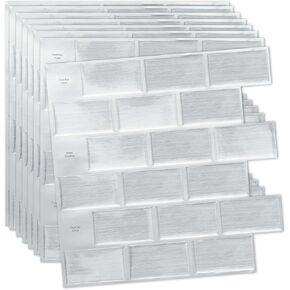 Tile 10 Sheets Peel and Stick Tiles Backsplash, 12"x12" Light Color Stick on Wall Tiles for Kitchen in Kuwait
