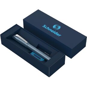 Schneider Ceod Shiny Rollerball Pen Gift Set in Cardboard Case Including Standard Ink Cartridges for Right and Left Handed Users, Powder Pink