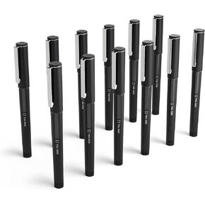 TRU RED Staples Rollerball Pens, Fine Point, Black, 24/Carton (TR57321VS)