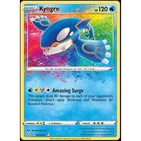 Pokemon - Kyogre 021/072 - Shining Fates - Amazing Rare - Holo Foil Card