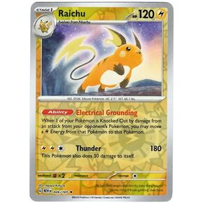 Pokemon - Raichu 026/165 - Pokemon 151 - Reverse Foil - Single Card