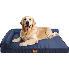 Orthopedic Dog Bed Dog Sofa for Medium and Large Dogs - Cool 900D Oxford Fabric, 3" Egg Crate Foam, Waterproof, Removable Washable Cover, Non-Slip Bottom, 36x27 Inch,Navy Blue