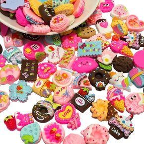 Assorted Flatback Resin Buttons Flat Back Scrapbooking DIY Craft Scrapbooking Embellishments (Assorted Cakes)