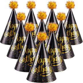 Kids Birthday Party Hats - 10 Pieces - Colorful Celebration Headwear for Fun Decoration & Memorable Parties