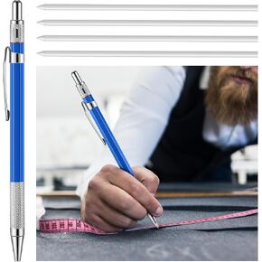 Chalk Pencil for Fabric Marking,2mm Ultra Fine Refillable Sewing Fabric Pencils, Sewing Quilting Tailoring Tools, Chalk Marker (Red/blue/yellow/white)