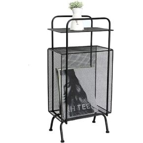 Bookshelf Modern Creative Bookshelf Floor-Standing Coffee Table Bookshelf Living Room Balcony Bedroom Magazine Rack Office Metal Rack Bookshelves(Pink)