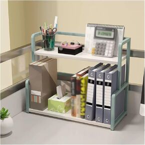 Bookshelves Desktop Storage Rack Metal Display Bookshelf Home Office Book Organizer Bookshelf(L50 x W22 x H42 cm)
