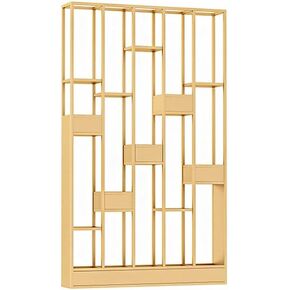 Bookshelves Bookshelf Porch Office Green Plant Flower Rack Living Room Office Metal Partition Decorative Rack Dining Room Screen Bookshelf(A,90 * 20 * 200cm)