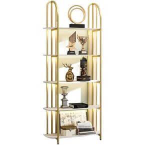 Bookshelves Creative Lighting Rack Living Room Display Rack Office Partition Decorative Rack Home Bookshelf Storage Rack Bookshelf(A,150 * 30 * 200cm)