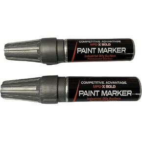 Enamel Paint Marker | MPD-X | Durable Markings for Extreme Conditions | (14) Colors | (4) Styles | (4) Sizes (Black X2, Bold)