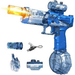 Woyuosn Ultimate Battle Blaster Puns Electric Water With With Wresistic Pun Muzzle Flame High Cutside Puns Summer Outdoor Beach Pool Party Party for البالغين (أسود) (أسود)