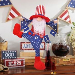20 inch Patriotic Gnomes Plush Decorations for 4th of July, Cute Patriotic Plush Gnome Doll, Independence Day Gift or Memorial Day, Presidents Day, Veterans Day, and Armed Forces Day!